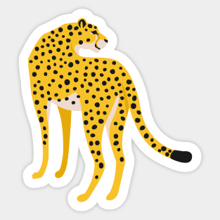 The Stare: Golden Leopard Edition | African Cheetah | Tropical Pop Art Sticker